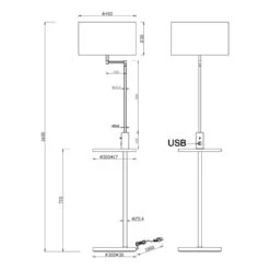 Trio Lampadaire Claas -EGLO || BRILLIANT || Trio Soldes Boutique 1000188807 191015 12364500069 DETAILS P000000001000188807