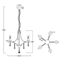 Trio Lustre Lucerna I -EGLO || BRILLIANT || Trio Soldes Boutique 1000188852 191015 12365400198 DETAILS P000000001000188852