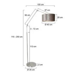 Lampadaire Liiri IV -EGLO || BRILLIANT || Trio Soldes Boutique 1000296147 211019 10592000751 SKETCH DETAILS P000000001000296147 sketch