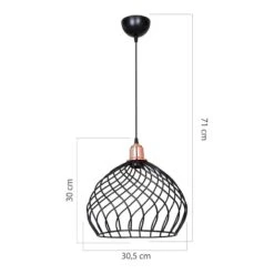 Suspension Bognor E27 Noir / Cuivre -EGLO || BRILLIANT || Trio Soldes Boutique 40feacf5b9a846c2bf39c89c94cf6f09