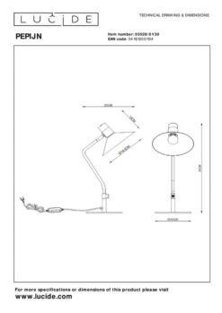 PEPIJN - Lampe De Table -EGLO || BRILLIANT || Trio Soldes Boutique 45a8eb1ee7c546cba022604dc34c35af