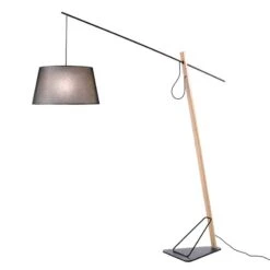 Lampadaire En Noir Et Bois De Chêne -EGLO || BRILLIANT || Trio Soldes Boutique 49e8ffaa193d407d8290e8730f53c6cf