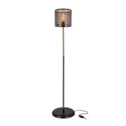 Lampadaire Farnborough Noir / Naturel