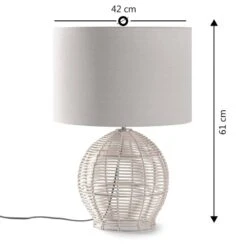 Lampe à Poser Miki En Rotin Naturel -EGLO || BRILLIANT || Trio Soldes Boutique 6154ef1061f3457eb8b5cf54e5b474db