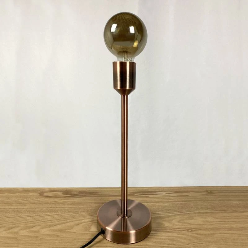 Lampe Poser Métal Brossé Et Cuivré Rose 4 Lampe Poser Métal Brossé Et Cuivré Rose – Image 2