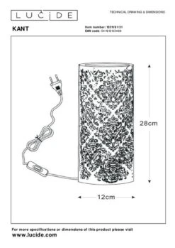 KANT - Lampe De Table -EGLO || BRILLIANT || Trio Soldes Boutique 97b79e1cb3734c5988add09e7943c643