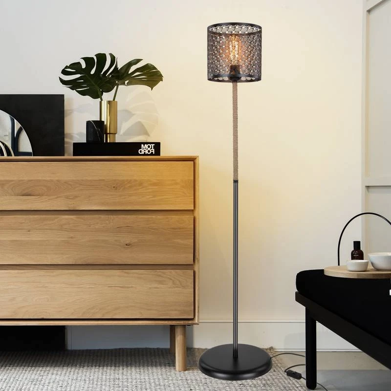 Lampadaire Farnborough Noir / Naturel 4 Lampadaire Farnborough Noir / Naturel – Image 2