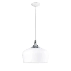 EGLO Suspension Obregon -EGLO || BRILLIANT || Trio Soldes Boutique pendelleuchte obregon stahl 1 flammig weiss chrom 4235008